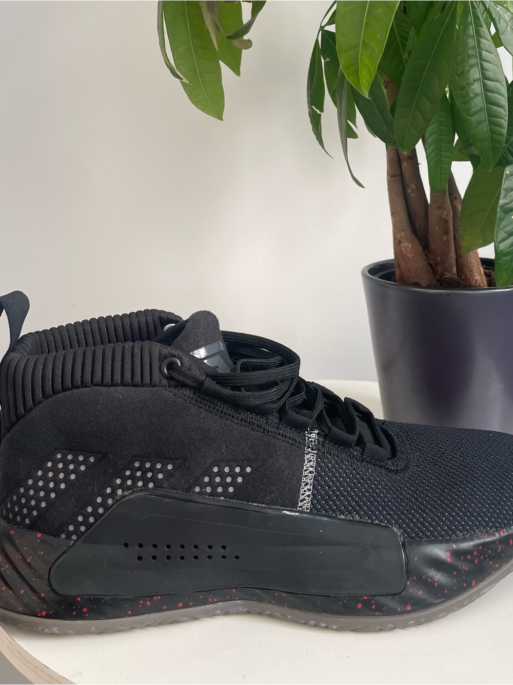 Men Size 9.5 adidas Dame 5 Black Away Basketball Shoes